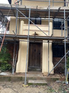 home renovations with scafold